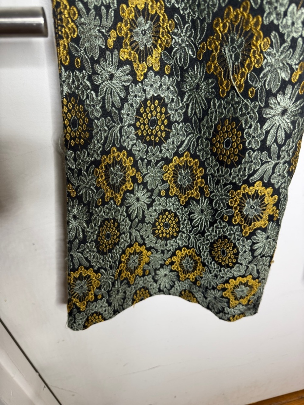 Mr. Larkin Tapestry High Waist Floral Brocade Wide Leg Pants - Picture 5 of 7
